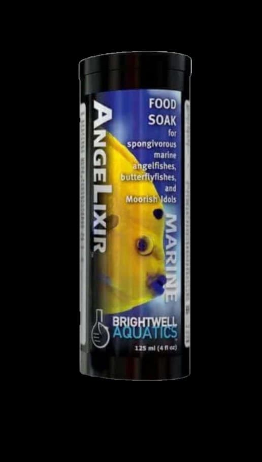Brightwell Aquatics 4 fl. Oz. Angelixir Food Soak for Spongivorous Marine Fishes, 125 ml